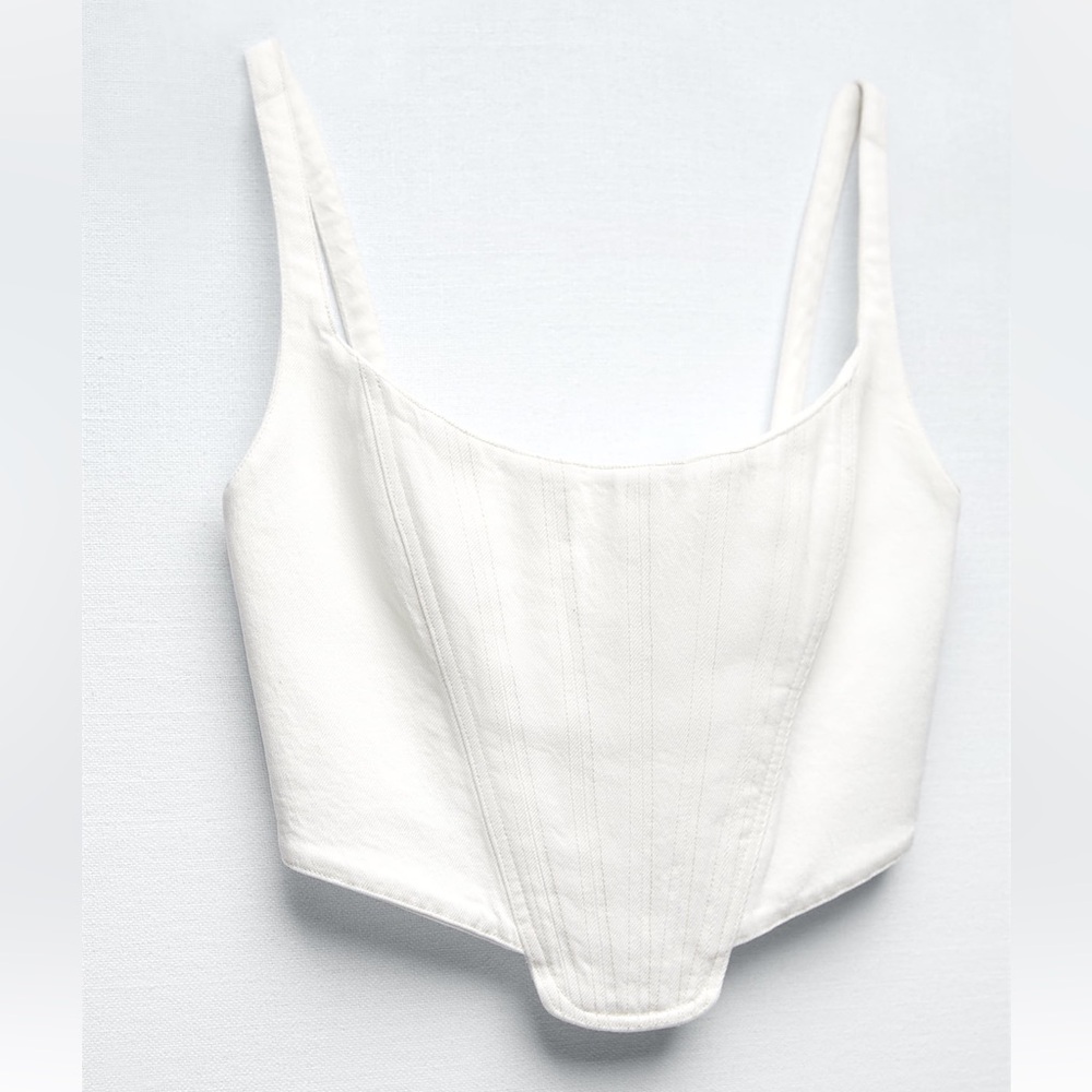 Topstitched Corset Top